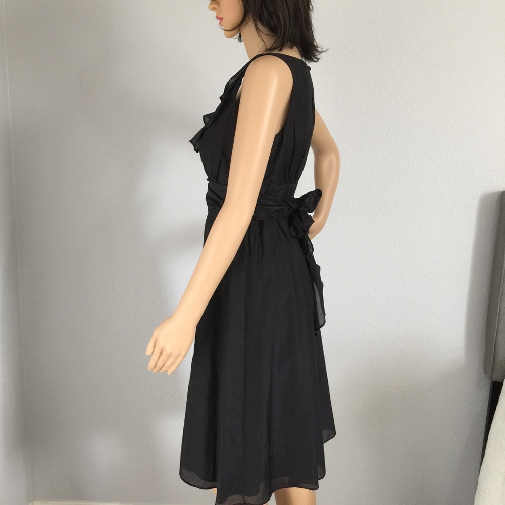 Simple Black Ruffle Dress WHBM - Picture 5 of 8